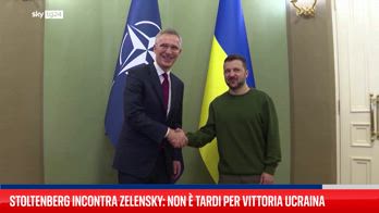 Stoltenberg incontra Zelensky: non è tardi per vittoria Ucraina