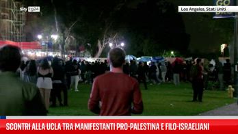Usa, scontri alla UCLA tra manifestanti pro-Gaza e pro Israele