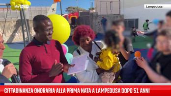 Lampedusa, cittadinanza onoraria a bimba nata sull'isola