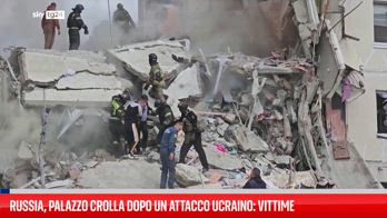 Russia, attacco ucraino fa crollare palazzo provocando vittime