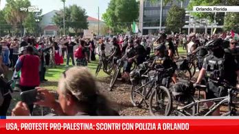Usa, proteste pro-Palestina: scontri con polizia a Orlando