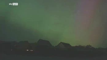 Texas, aurora boreale illumina la cittÃ  di San Antonio