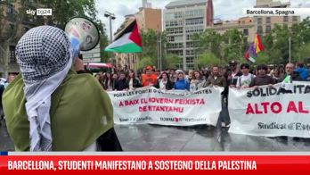 Barcellona, studenti manifestano a sostegno della Palestina