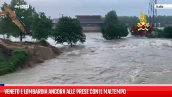 Maltempo Veneto, esondazione del fiume Muson a Padova