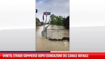 Veneto, strade sommerse dopo esondazione del canale Avenale