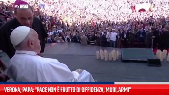 Verona, Papa: "Pace non è mai frutto di diffidenza, muri, armi"
