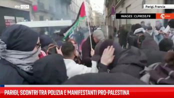 Parigi, scontri tra polizia e manifestanti filo-palestinesi