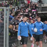 slovenia europei allenamento tifosi video