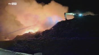 Incendio a Bellolampo, a fuoco una vasca della discarica