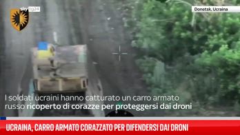 Ucraina, carri armati corrazzati per difendersi dai droni