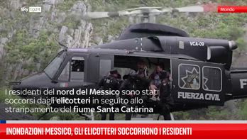 Inondazioni Messico, elicotteri soccorrono residenti