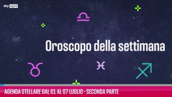 VIDEO Agenda stellare dal 1 al 7 luglio- Seconda parte