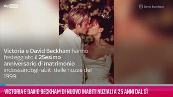 VIDEO Victoria e David Beckham di nuovo in abiti nuziali