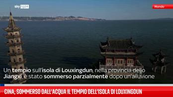 Cina, sommerso dall’acqua il tempio dell’isola di Louxingdun