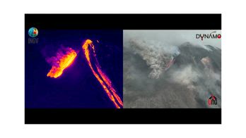 Eruzione Stromboli, le immagini termiche dell'INGV