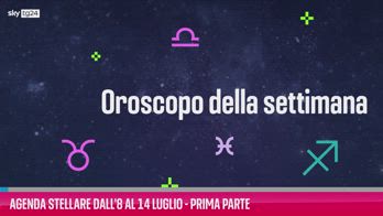 VIDEO Agenda stellare dall'8 al 14 luglio- Prima parte