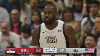 Team USA: la schiacciata di LeBron contro la Serbia