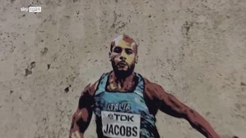 Roma, nuovo murales Harry Grab: la staffetta Mennea-Jacobs