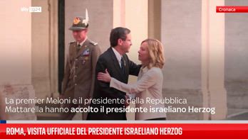 Roma, Meloni e Mattarella accolgono presidente israeliano Herzog