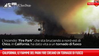 California, le fiamme del Park Fire creano tornado di fuoco