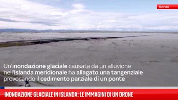 Islanda, le acque glaciali sommergono le strade di Near Vik