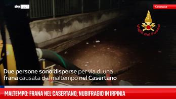 Frana nel Casertano, due dispersi. Nubifragio in Irpinia