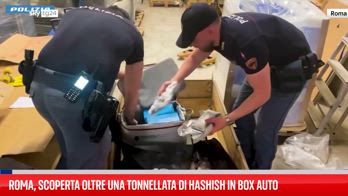 Roma, sequestrata una tonnellata di hashish in due box auto: due arresti