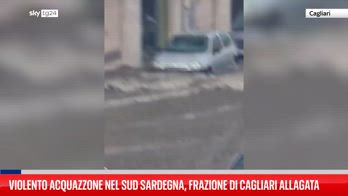 Violento acquazzone nel sud Sardegna, frazione di Cagliari allagata