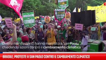 Brasile, proteste a San Paolo contro il cambiamento climatico