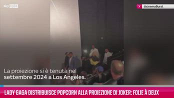 VIDEO Joker 2, Lady Gaga offre popcorn alla proiezione