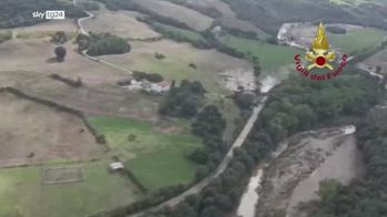 Montecatini val di Cecina, le zone allagate viste dal drone