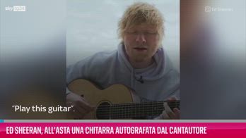 VIDEO Ed Sheeran, all'asta una chitarra autografata