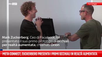 Meta, Zuckerberg presenta occhiali in realtà aumentata