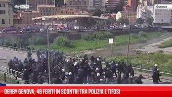 Scontri derby Genova, il bilancio della Questura: i feriti sono 48