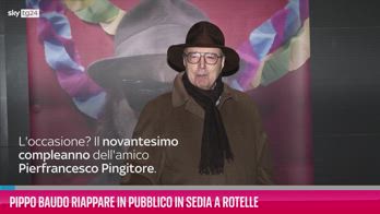 VIDEO Pippo Baudo riappare in pubblico in sedia a rotelle