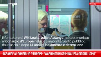 Assange al Consiglio d'Europa: "Washington criminalizza giornalismo"