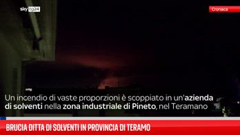 Brucia ditta di solventi in provincia di Teramo