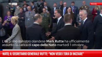 Nato, il Segretario Generale Rutte: "Non vedo l’ora di iniziare"