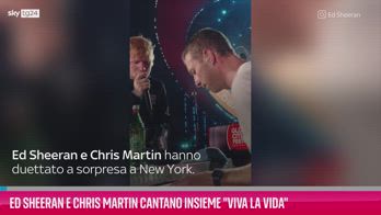 VIDEO Ed Sheeran e Chris Martin cantano insieme Viva La Vida