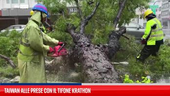 Taiwan si prepara all'arrivo del tifone Krathon