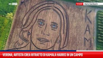 Dario Gambarin omaggia Kamala Harris con un ritratto Land Art in Veneto