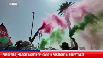 Città del Capo, marcia pro-Palestina in vista dell'anniversario del 7 ottobre