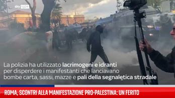 Roma, scontri al corteo pro-Palestina tra manifestanti e polizia