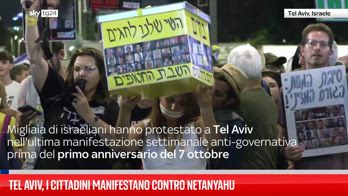 Tel Aviv, i cittadini manifestano contro Netanyahu