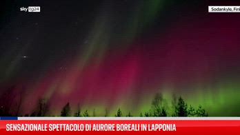 Aurora boreale in Lapponia