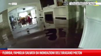 Florida, famiglia salvata da inondazioni dell'uragano Milton