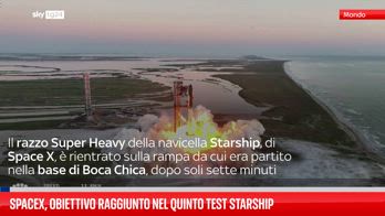 SpaceX, il razzo della Starship rientra nella base di lancio