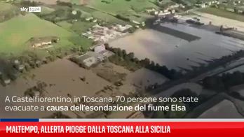 Maltempo, frane e allagamenti in Sicilia e Toscana