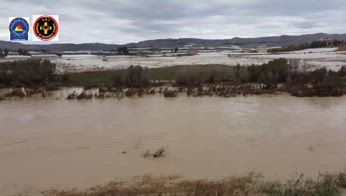 Licata, immagini dal drone della piena del fiume Salso