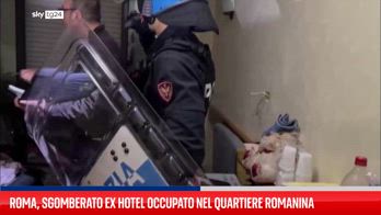 Roma, sgomberato ex hotel occupato abusivamente